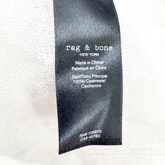 Rag & Bone Cashmere Mandee Oversize Tee Short Sleeve Cream Size M $350 NWT - Picture 5 of 7